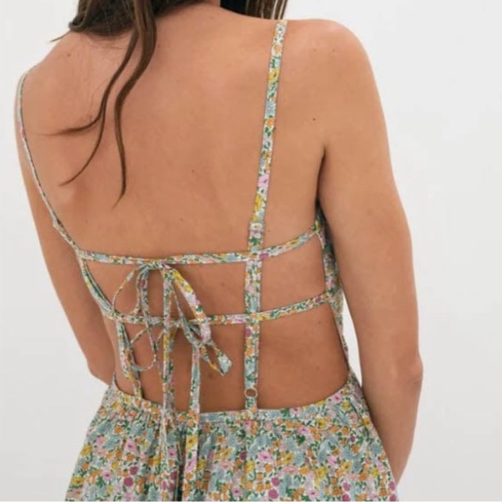 For Love & Lemons floral print Raleigh Midi dress, size S